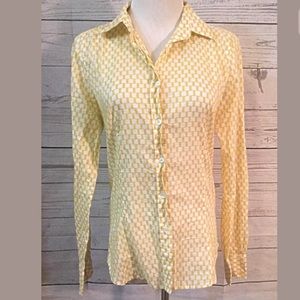 J Crew Geometric Print Button Down Shirt